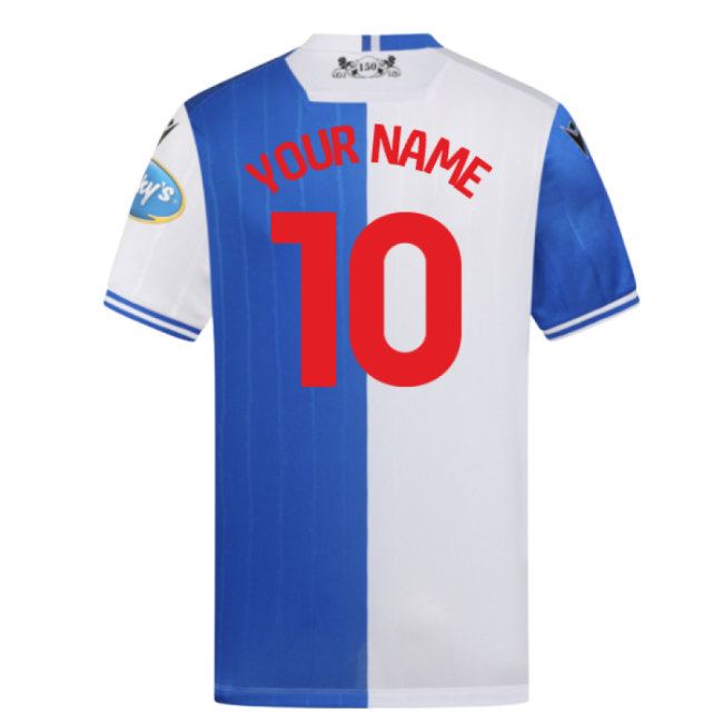 Authentic 2025-2026 Blackburn Rovers Home Shirt (your Name) - Premium