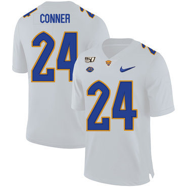 Men's None White 2024 match worn James Conner #24 breathable Jersey