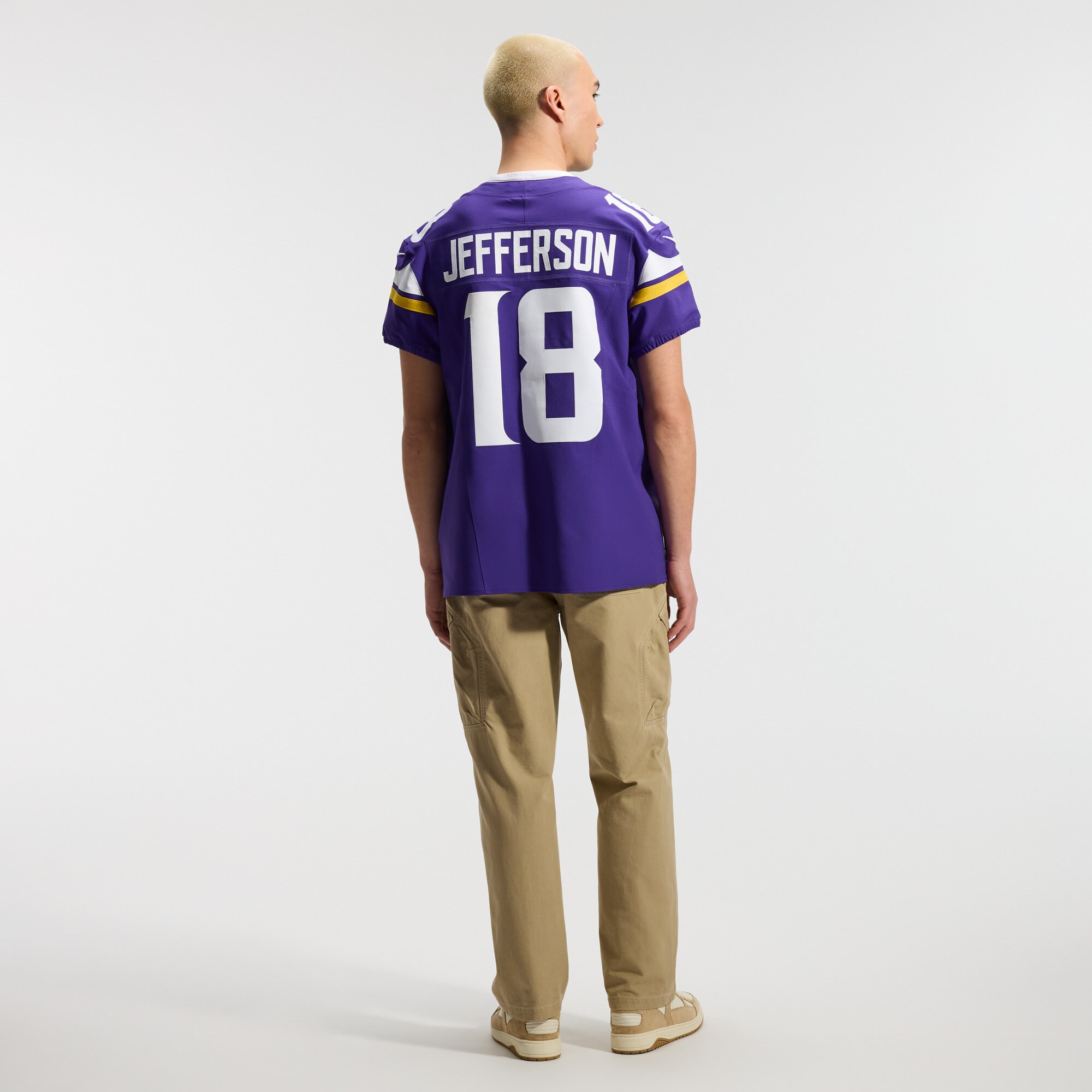 [LK] Justin Jefferson #18 Minnesota Vikings Team Vapor F.U.S.E. Elite Jersey - Purple