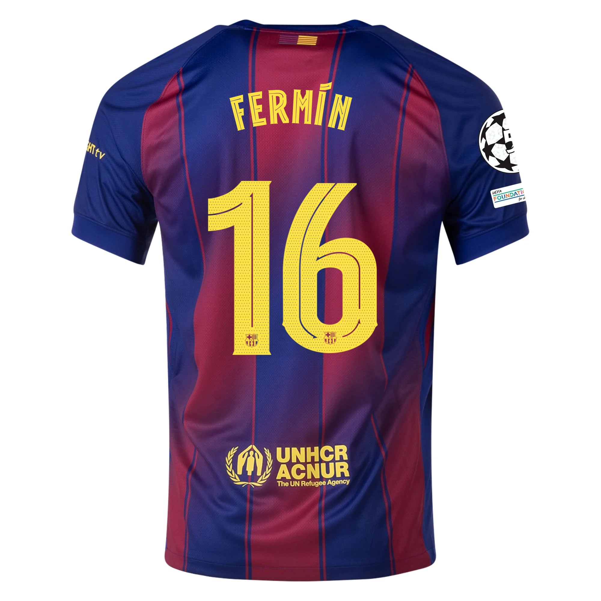 Barcelona Gold) 2025-2026 UCL Home Jersey – Authentic Shirt