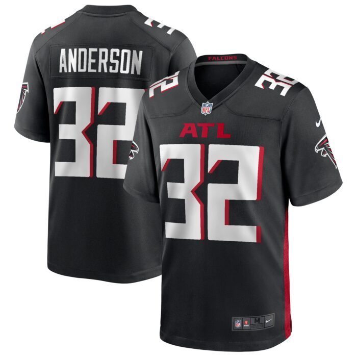 Men's Atlanta Falcons Jamal Anderson Nike Black Game Retir...