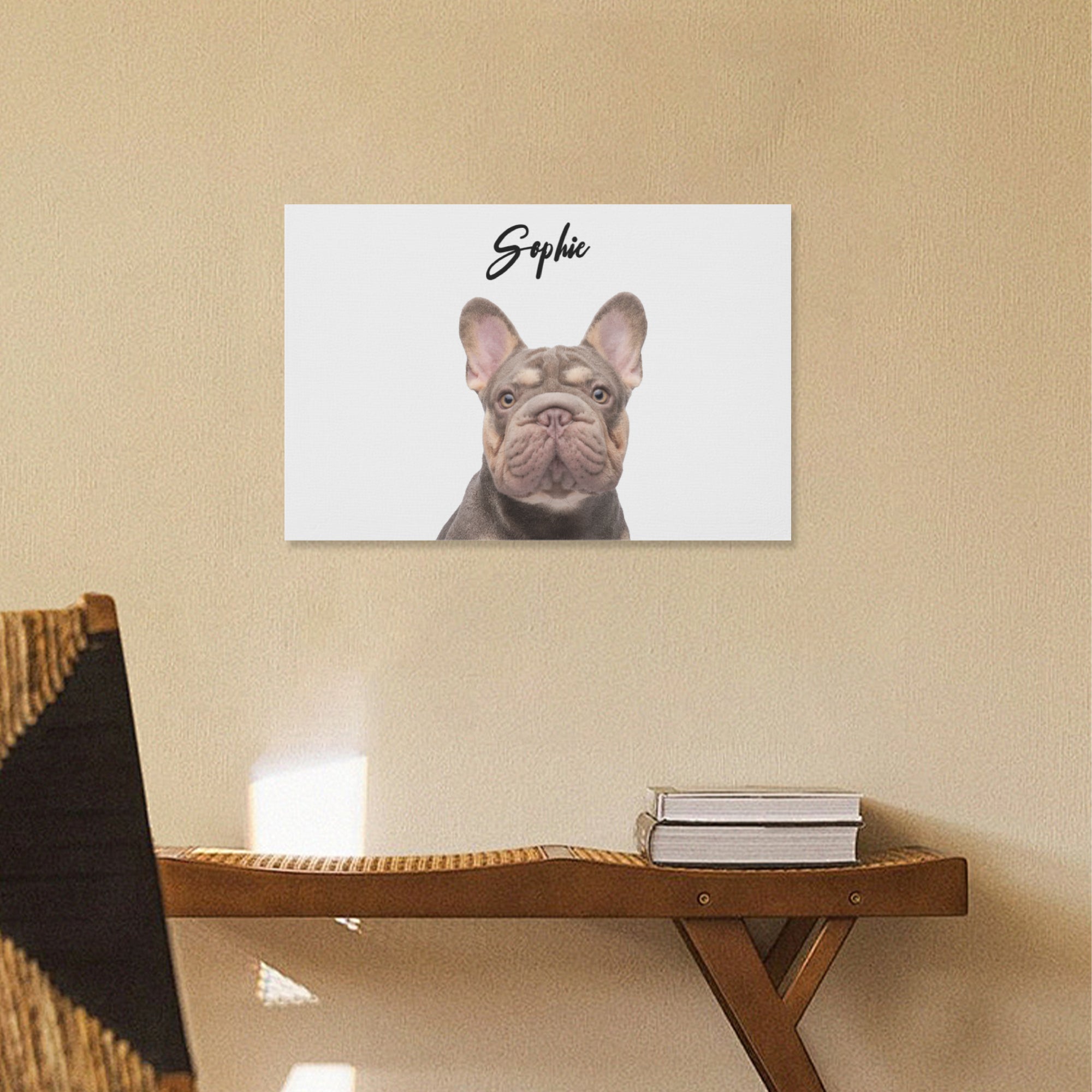 Khloe - Personalized Adorable Frenchie Canvas Wall Art