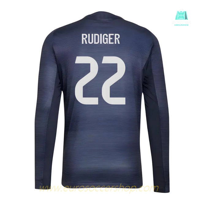 2025-2026 Real Madrid Authentic Long Sleeve Away Shirt (Rudiger 22)