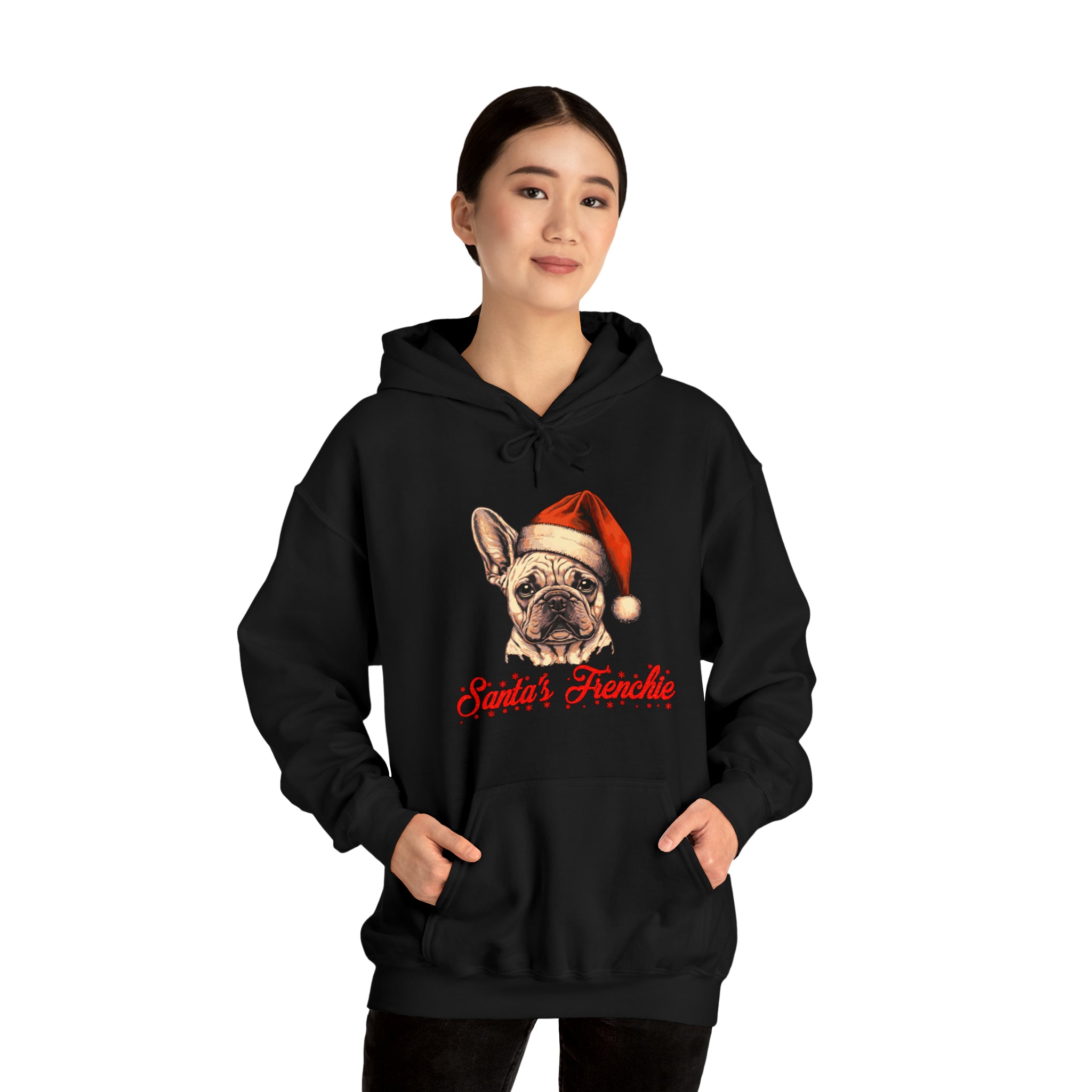 Premium Santa's Frenchie Unisex Hoodie for Pet Enthusiasts Stylish