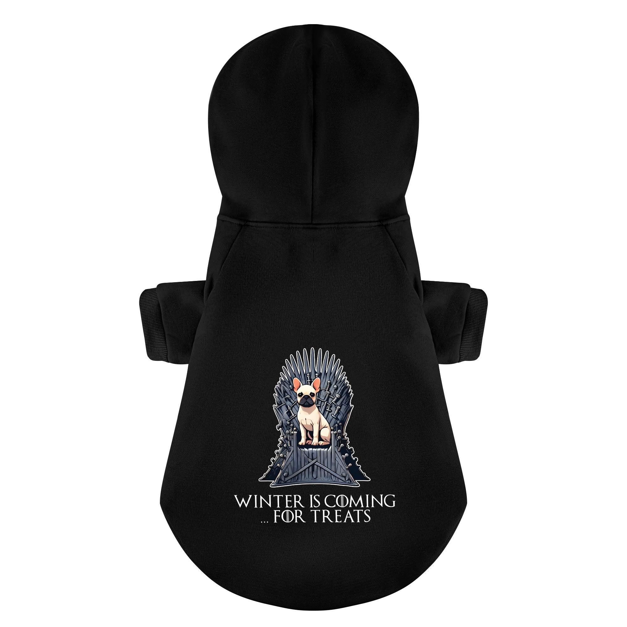 Winter Is Coming… For Treats - French Bulldog Themed Personalized French Bulldog Hoodies With Funny Quotes – Stylish, Cozy, And Premium 100% Cotton For Dog Lovers