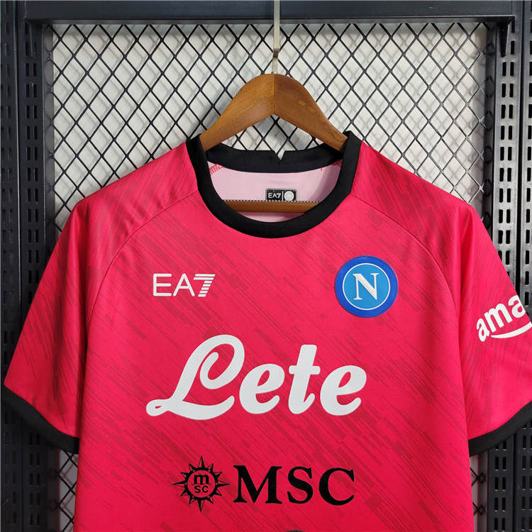 Durable Napoli 2324 Soccer Shirt Champion Edition Red Football Shirt
