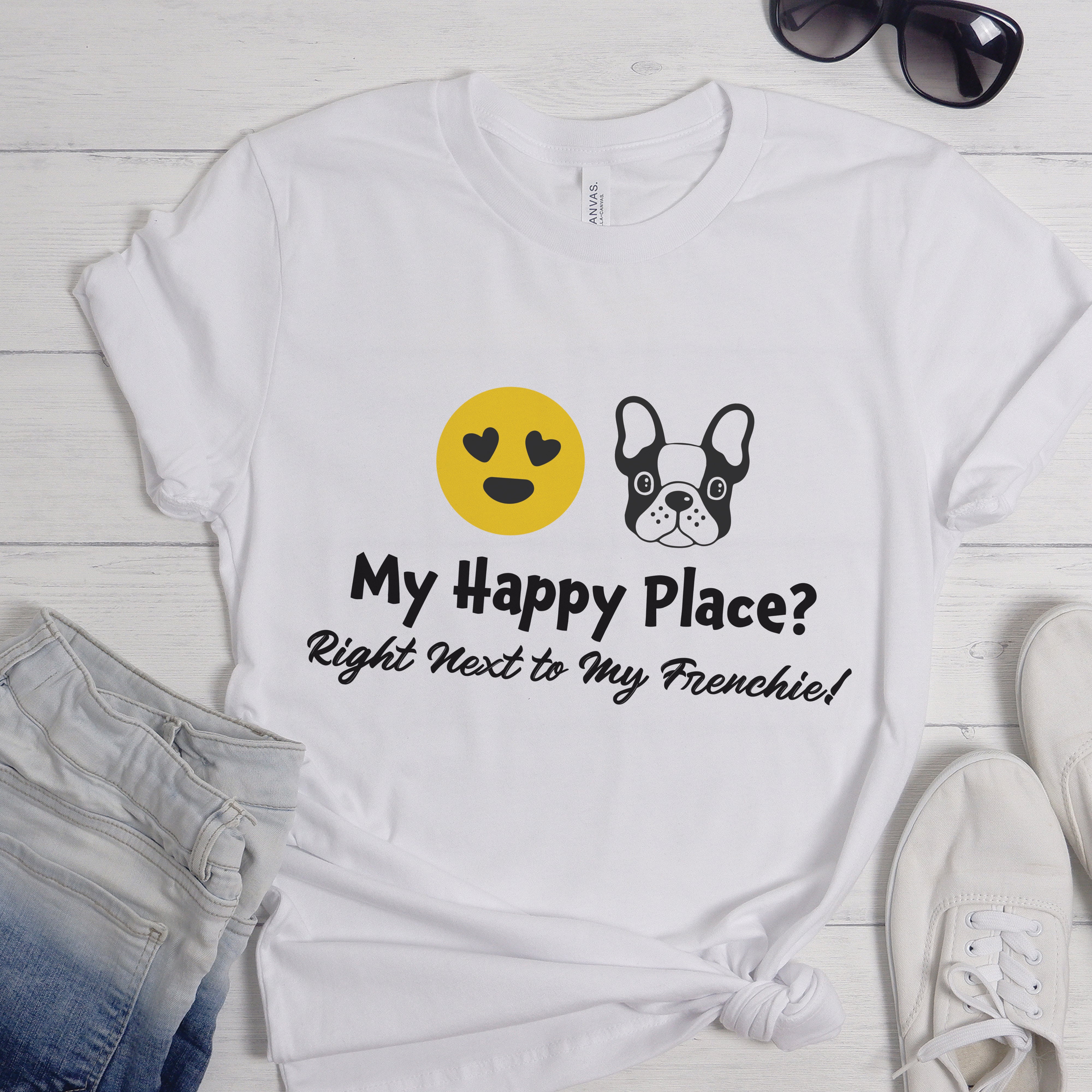 Fashion - French Bulldog Themed Unisex T-shirt Frenchie Themed Wear