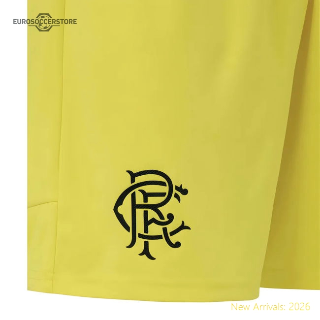2025-2026 Rangers Goalkeeper Home Shorts (Yellow) - Kids