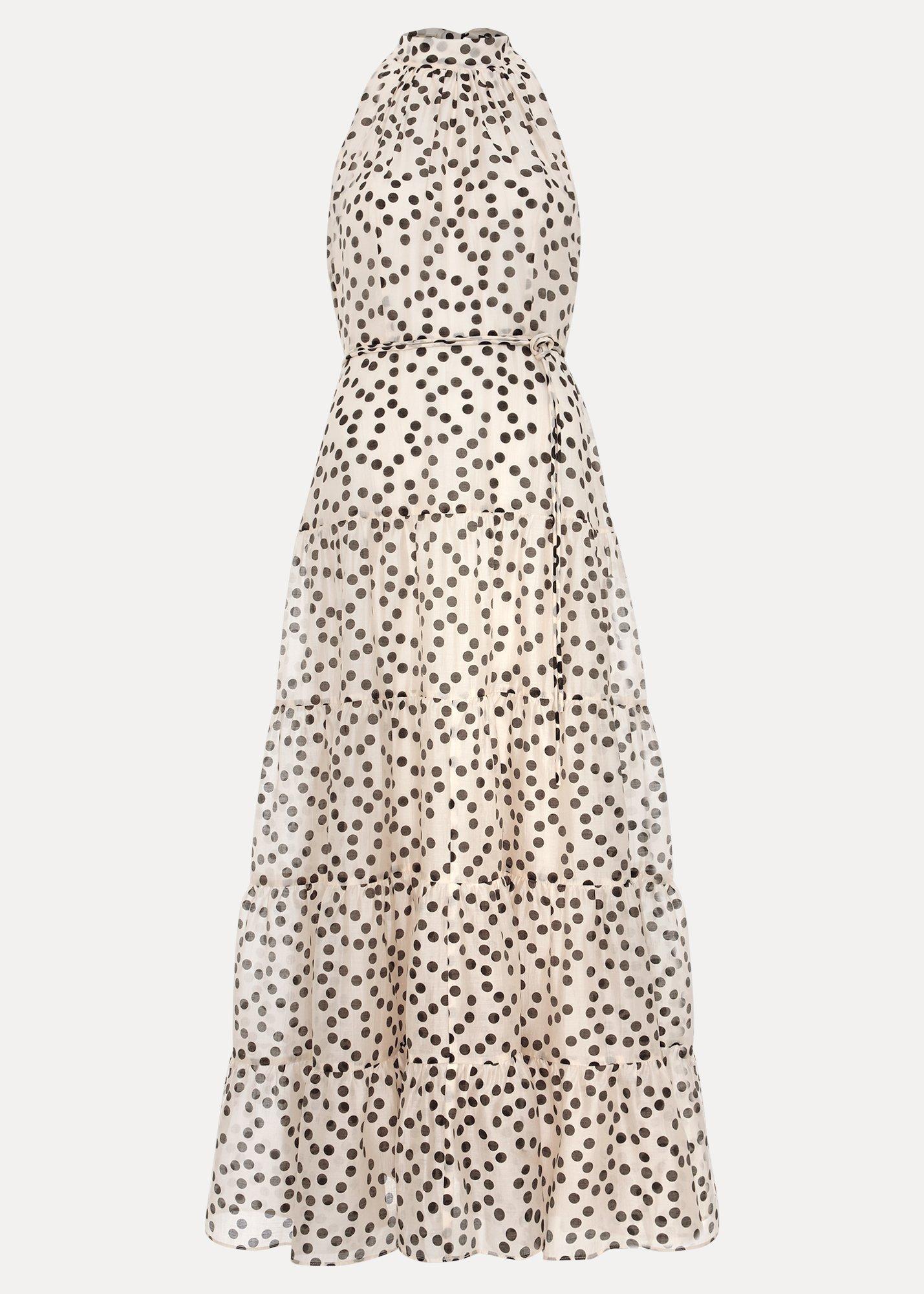 Nita Spot Tiered Maxi Dress