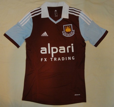 13-14 West Ham United Home Soccer Jersey Shirt - Official Replica 2742