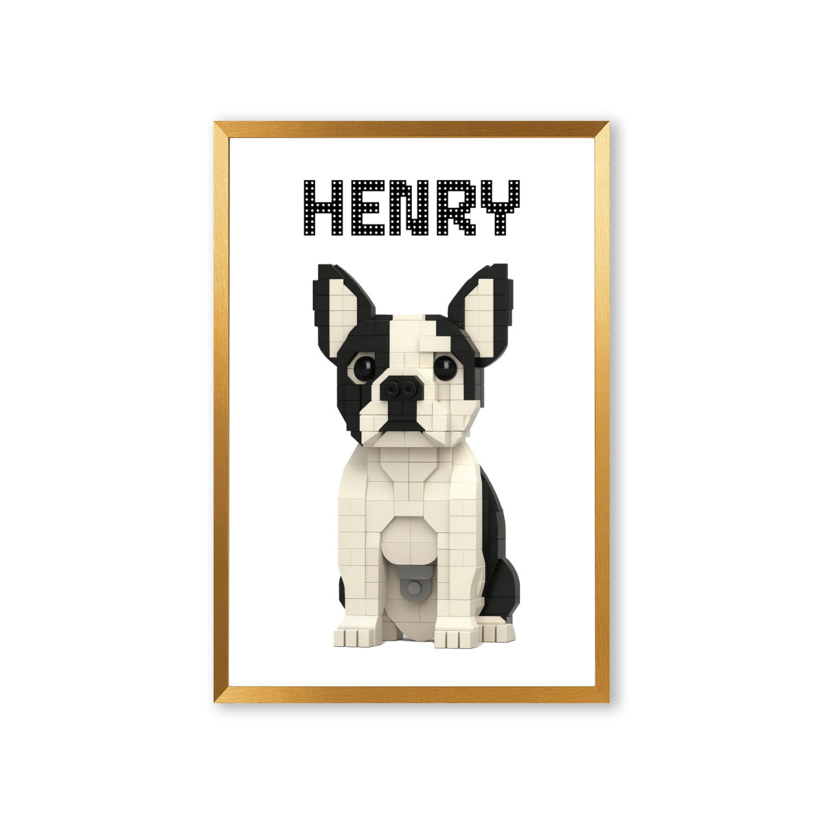 French Bulldog Walter Personalized Vertical Framed Poster • Wall