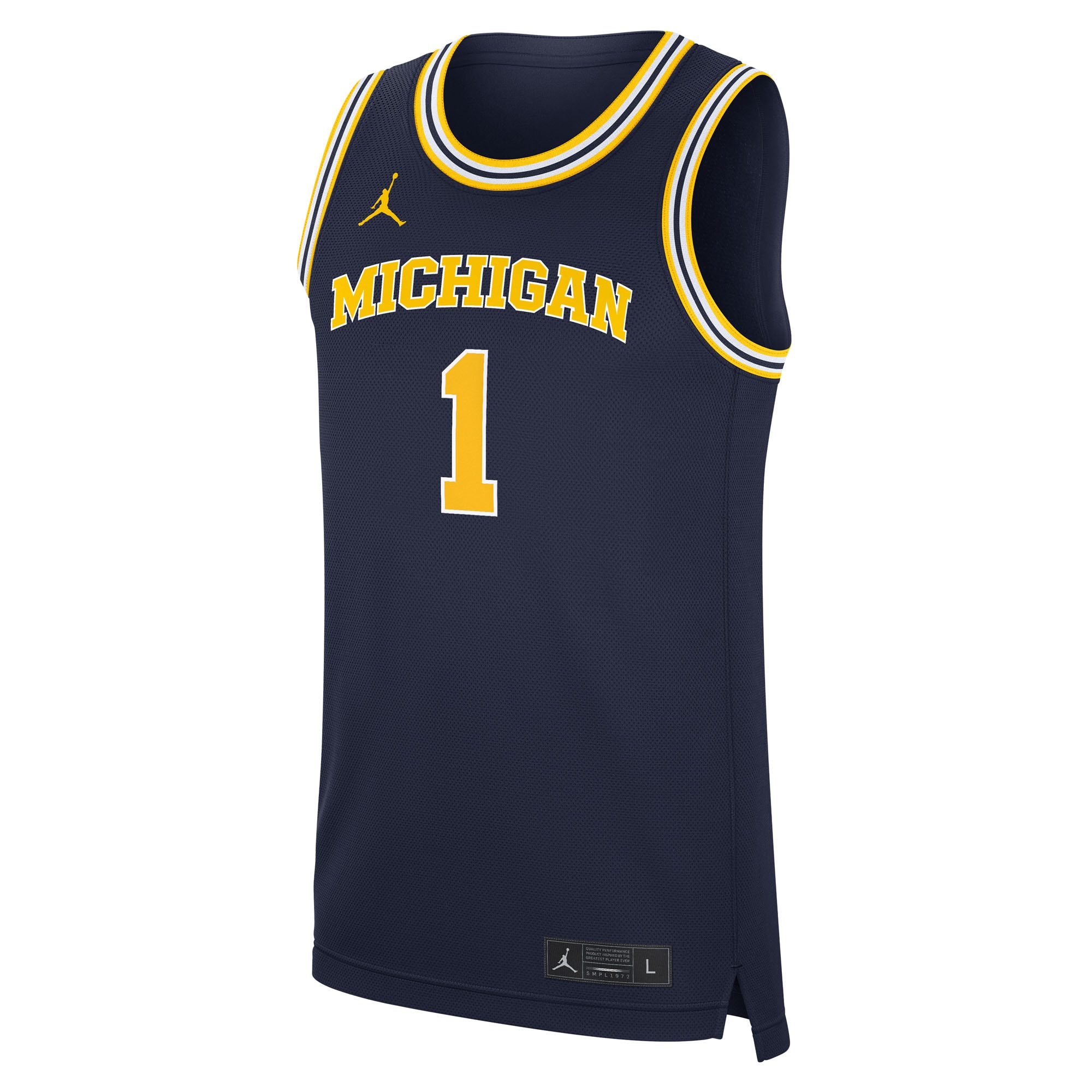 [DDG] Michigan Wolverines Road Replica Basketball Jersey - Navy