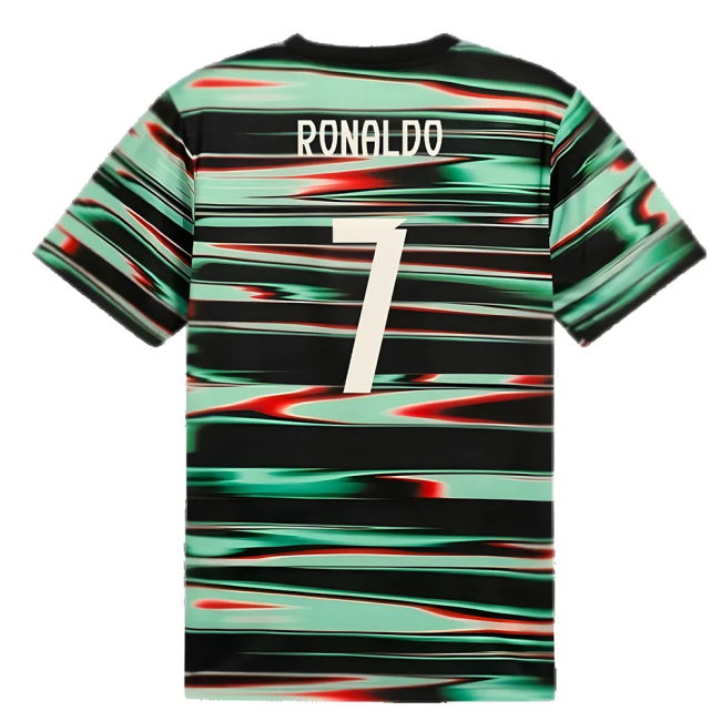 2025-2026 Portugal Prematch Ss Jersey (Black) (Ronaldo 7)