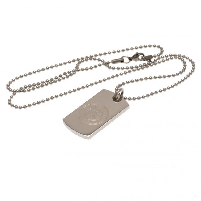 Manchester City FC Engraved Dog Tag & Chain (Limited Edition)