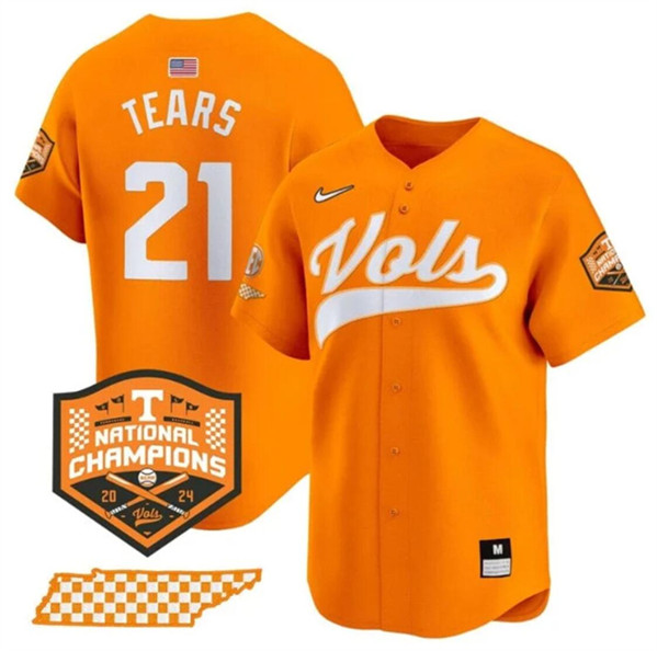 Men's None Orange 2024 alternate jersey Kavares Tears #21 authentic
