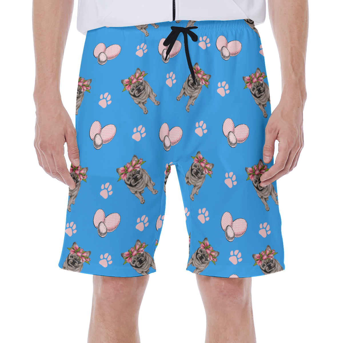 - Bulldog Men's Beach Shorts For French Bulldogs | Non-slip Design