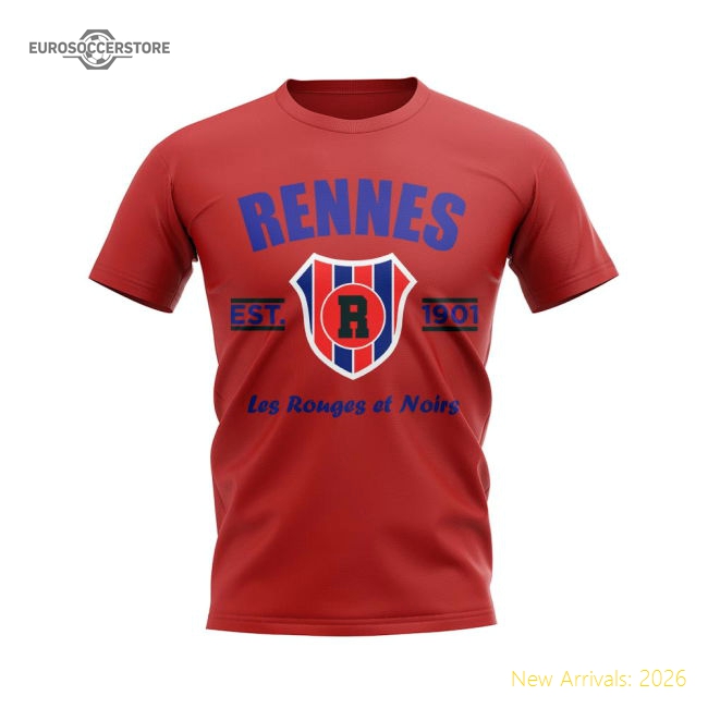 High-quality Stade Rennais Established Football Casual Tee (red)