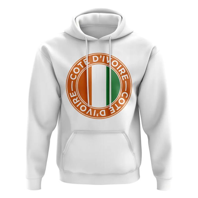 World-Class Côte D’Ivoire Football Badge Hoodie (White)