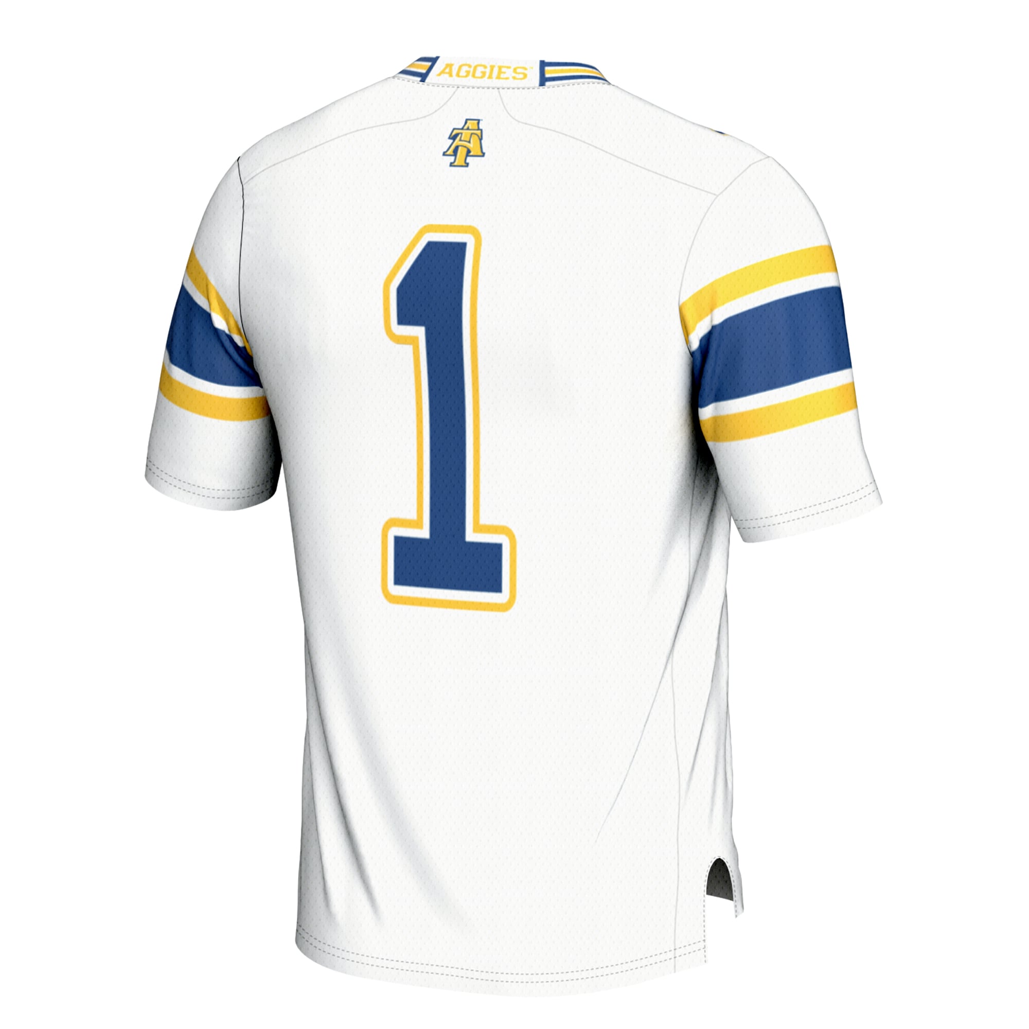 Men's #1 White North Carolina A&T Aggies Football Jersey