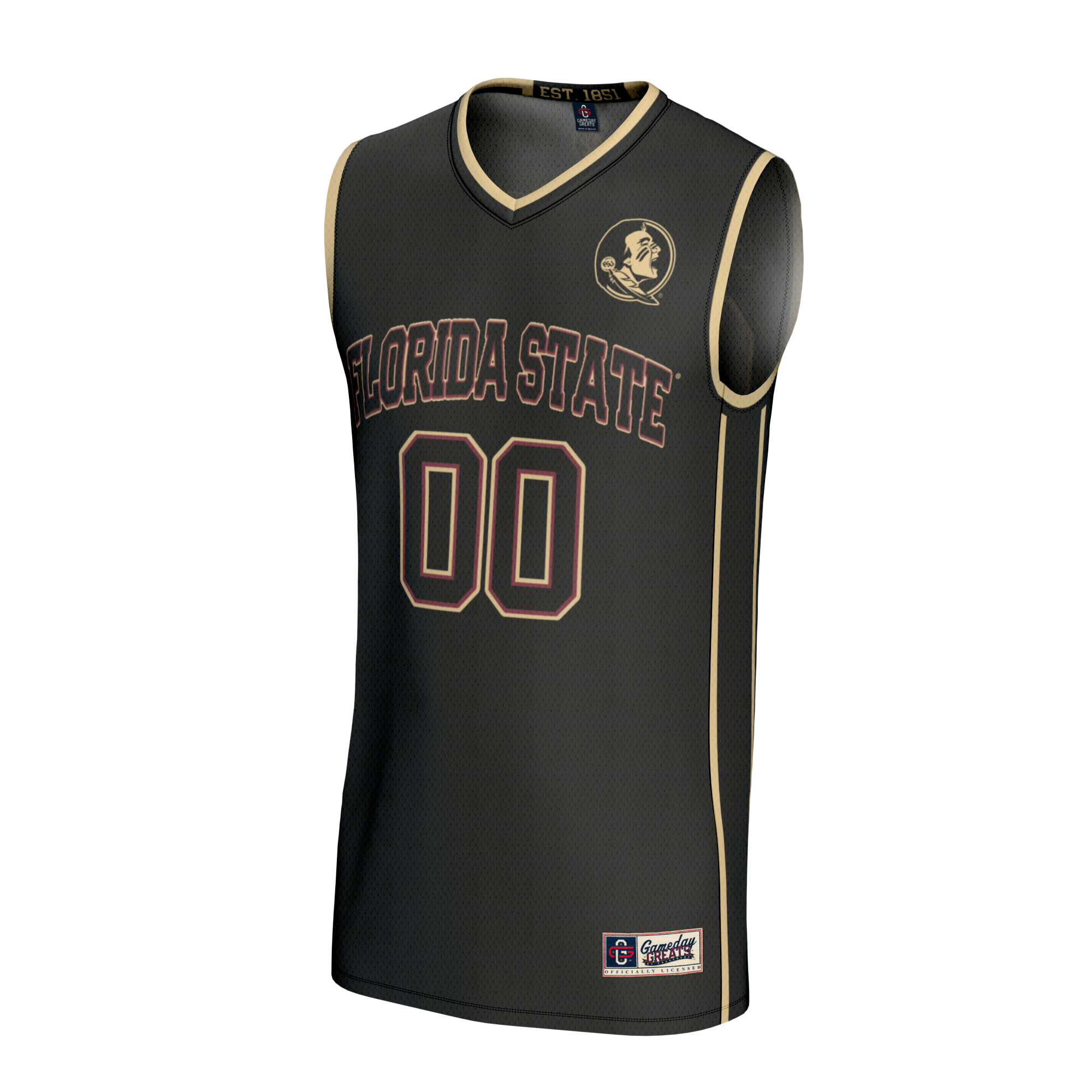 [DDG] Florida State Seminoles GameDay Greats Unisex Lightweight Collegiate Men's Basketball NIL Pick-A-Player Fashion Jersey - Black