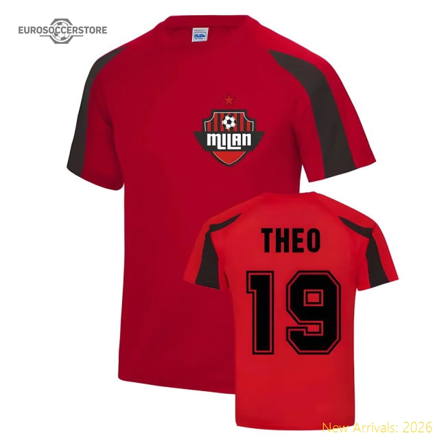 Genuine Theo Hernandez Milan Sport Training Jersey (Red)