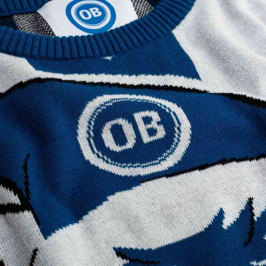 Odense Boldklub Christmas Jumper 2025 - Blue Kids