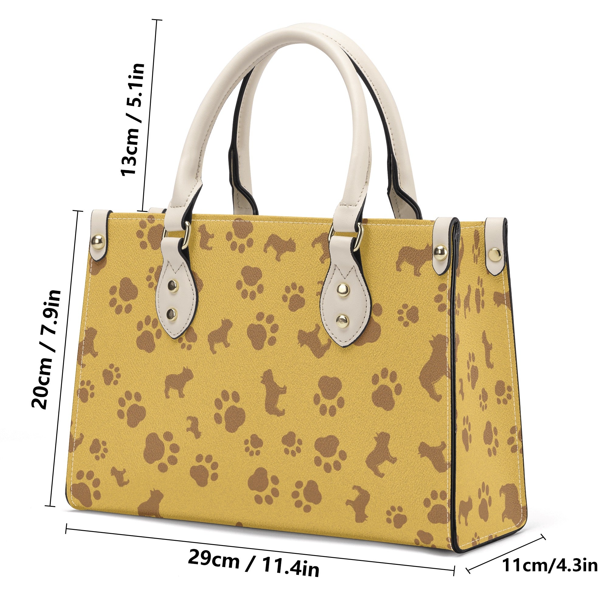 French Bulldog Lover Luxury Women Handbag With Frenchie Name