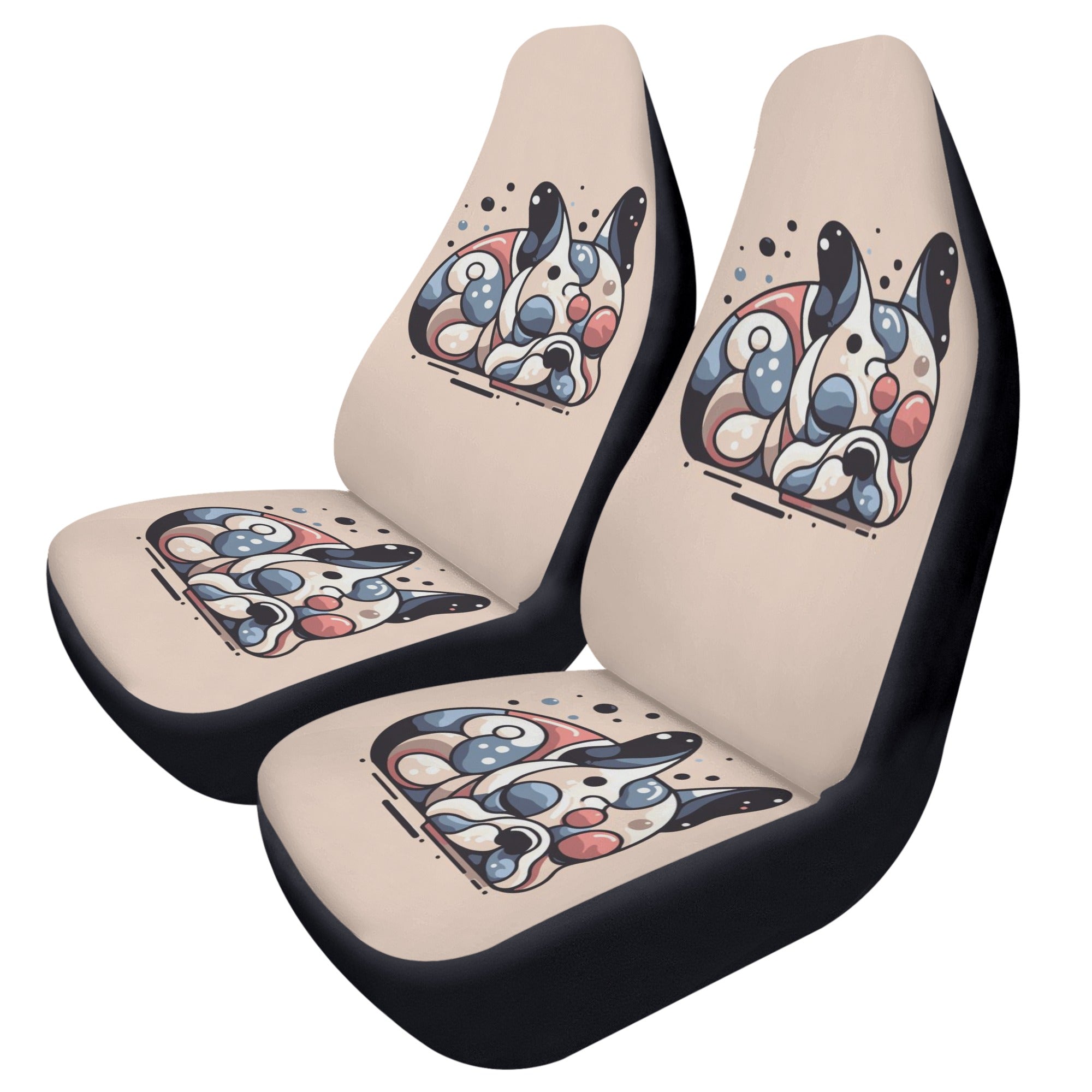 Ivonne - Bulldog Car Seat Covers (2 Pcs) Paw Protection | Comfort Fit