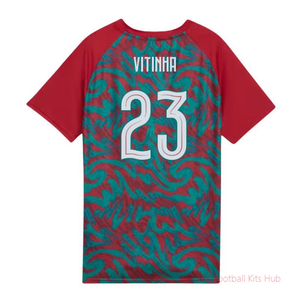 2026-2027 Portugal Warm Up Jersey (Red) - Kids (Vitinha 23)