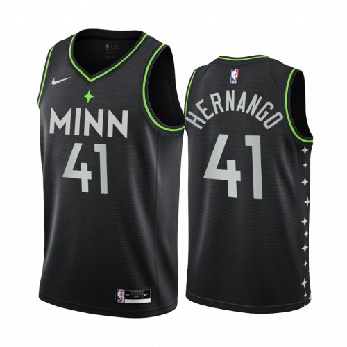 MIN #41 Juancho Hernangomez Official 2020 City NBA Jersey - Black