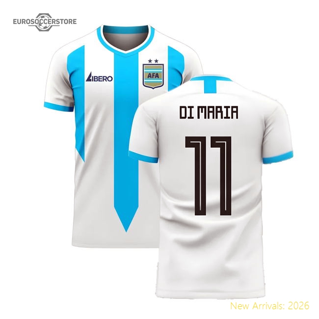 Argentina 2025-2026 Home Concept Football Kit (Libero) (DI MARIA 11)