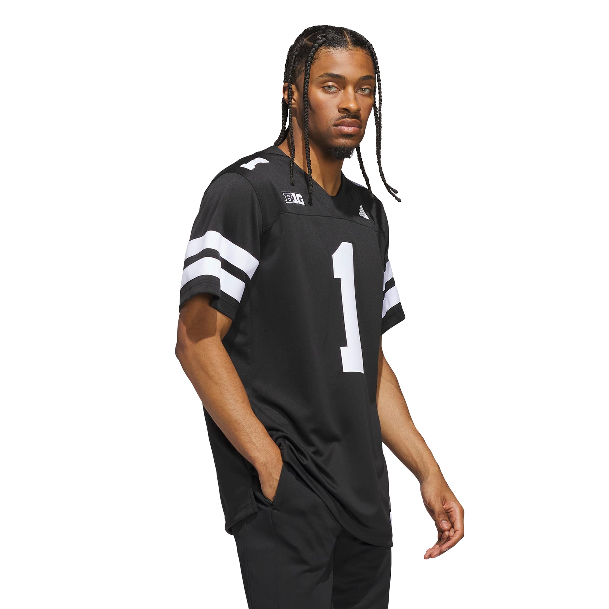 #1 Nebraska Huskers adidas Alternate Premier Jersey - Black