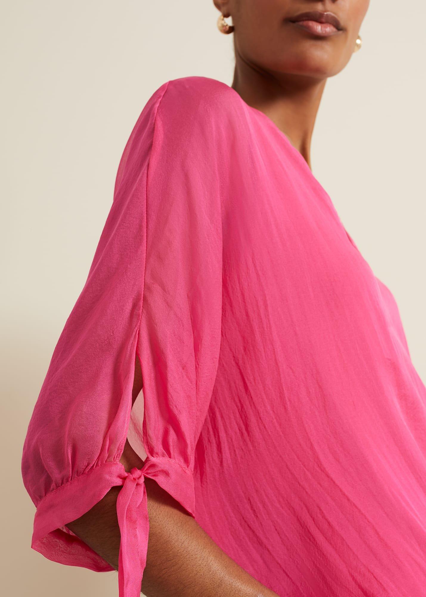 Madison Pink Silk Blouse