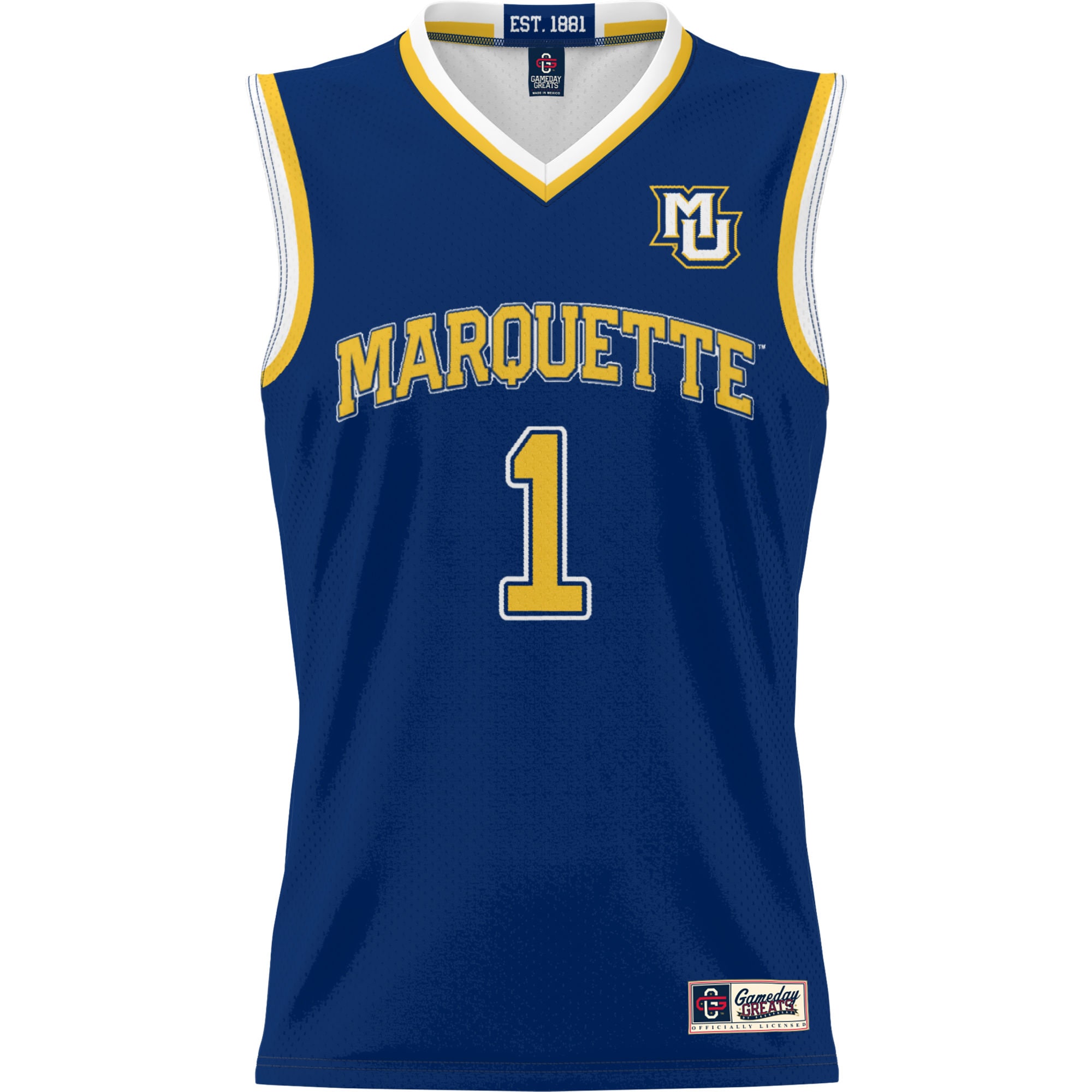 [DDG] Marquette Golden Eagles GameDay Greats Lightweight Basketball Jersey - Navy
