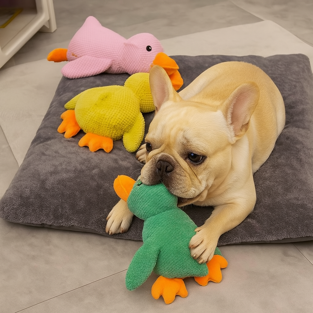 Sounding Quacking Sleeping Toy For Frenchie Pups | Comfort Fit