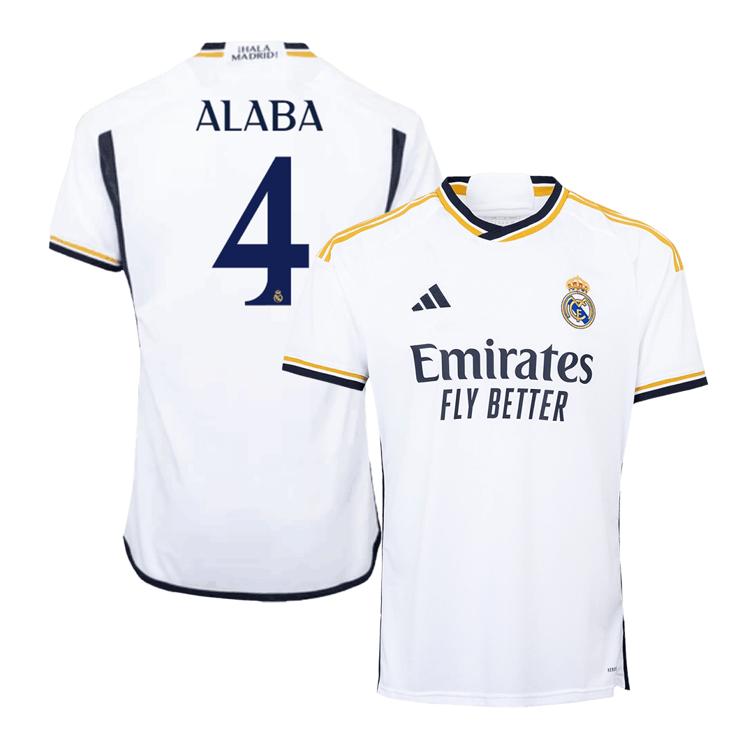 Authentic Real Madrid 2324 Home Soccer Jersey Football Shirt ALABA 4
