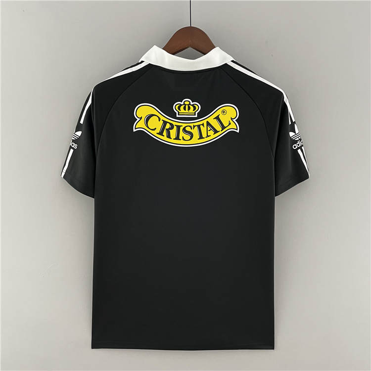 Official Colo-Colo Retro Soccer Jersey 9293 Black Away Football Shirt