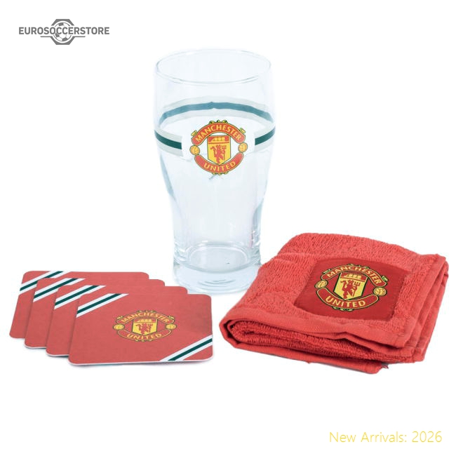 Premium Manchester United Fc Core Stripe Mini Bar Set - Premium
