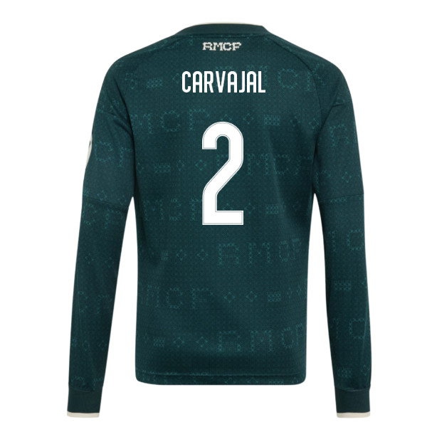 [DDJ] 2026 2027 Real Madrid Long Sleeve Shirt Away Apparel (Kids) (Carvajal 2)