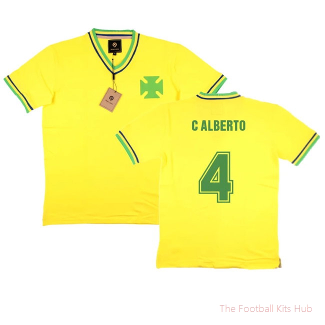 False Nein Brazil Home Football Shirt (C ALBERTO 4)