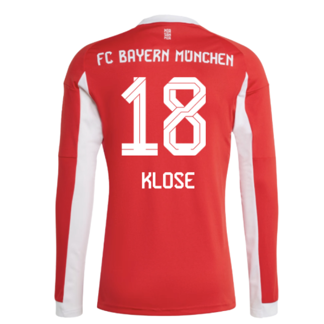 2025-2026 Home Shirt by Bayern Munich Long Sleeve (Unisex