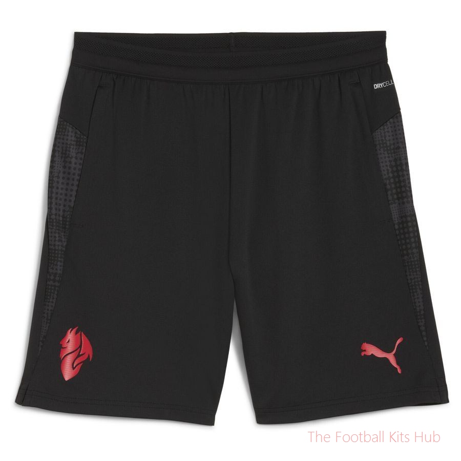 AC Milan Training Shorts - PUMA Black/For All Time Red