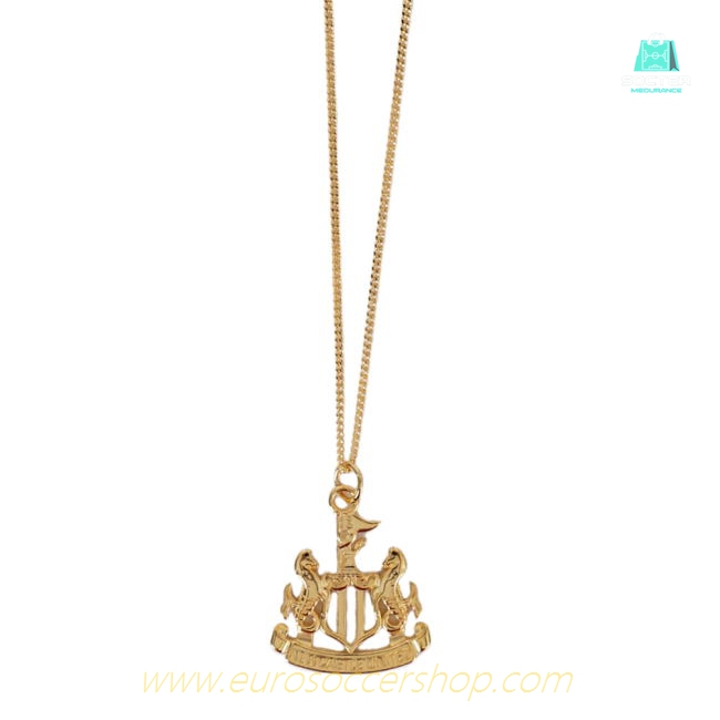 Newcastle United FC 18ct Gold Plated on Silver Pendant & Chain