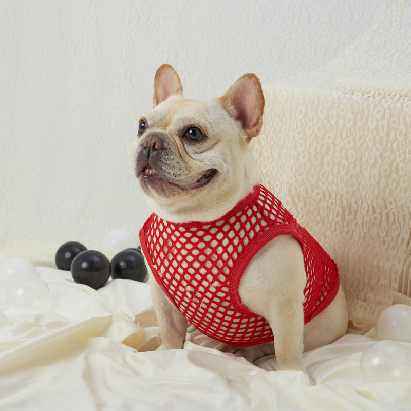 Thin Hollow Mesh Vest For Small Dogs For Frenchie Pups | Breed-optimized