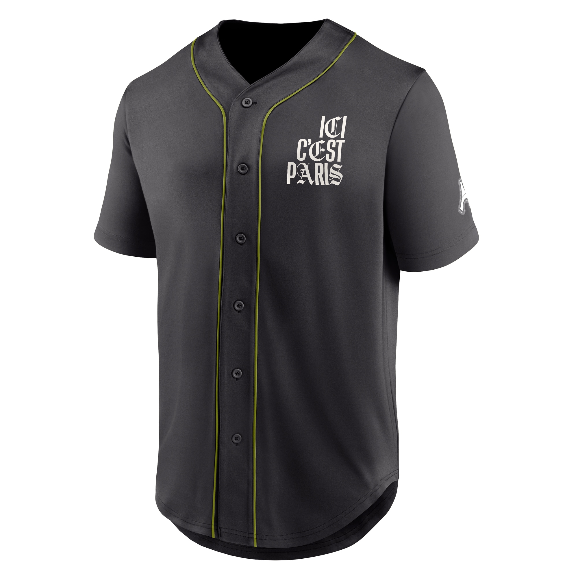 [LK] Paris Saint-Germain Oversized Baseball Jersey - Charcoal