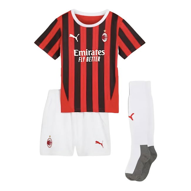 Acm Ac Milan Home Mini Kit Theo #19 Match Quality Faithful Fresh L...