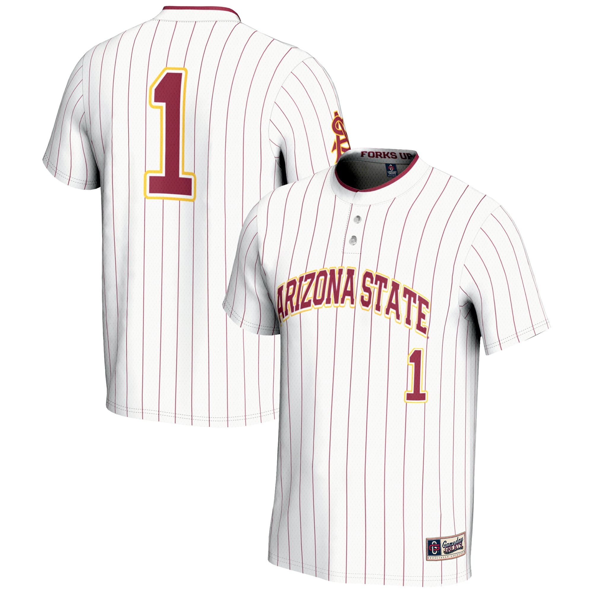 #1 Arizona State Sun Devils GameDay Greats Lightweight Softball Jersey - White