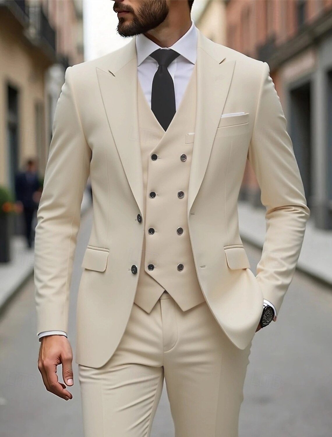 Men's Blazer+Vest+Dress Pants Blazer Vest Set Business Cocktail Party