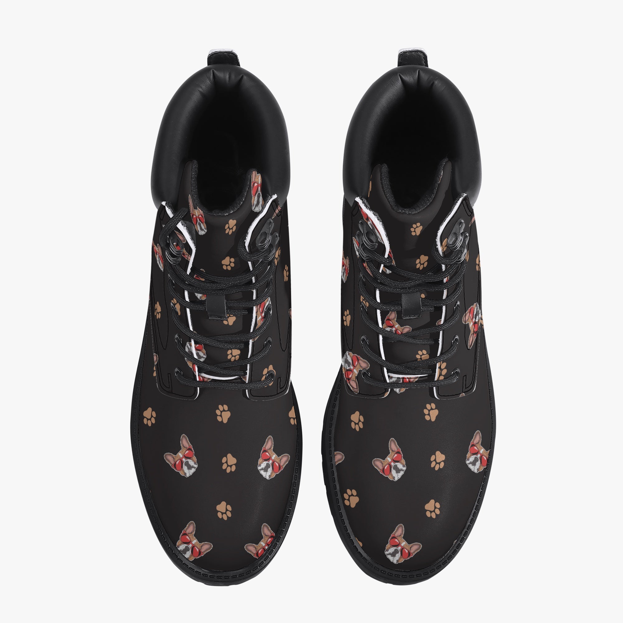 Minimal-Aesthetic Mansel - Casual Leather Boot for French Bulldog Lovers