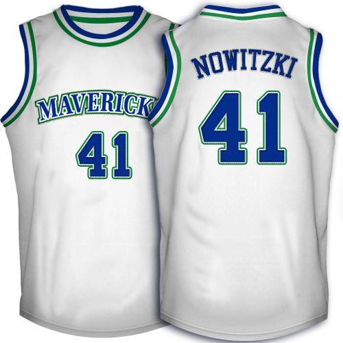 Mavericks White Dallas Mavericks #41 Jersey - Basketball Jersey